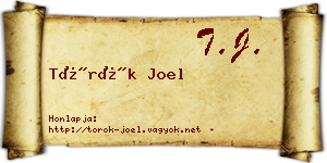 Török Joel névjegykártya