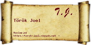 Török Joel névjegykártya
